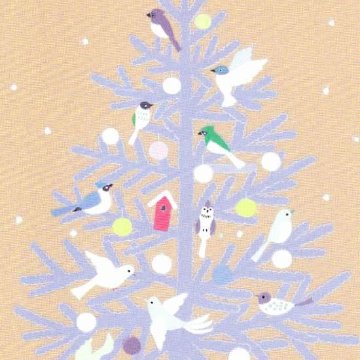 ひらいみも ポストカード（クリスマスツリー：バード）の画像