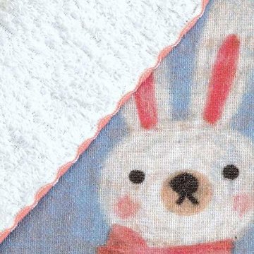シンジカトウ　タオルハンカチ（ふわふわウサギ）の画像
