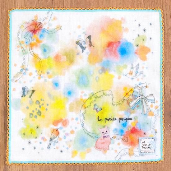 プティット・プぺ　ガーゼミニタオル（キラキラこねこ）の画像