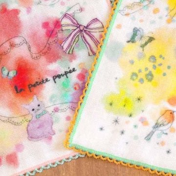 プティット・プぺ　ガーゼミニタオル（キラキラこねこ）の画像