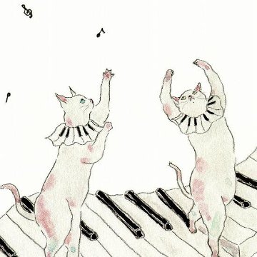 トコロコムギ ポストカード（ピアノ教室にゃんこ）の画像