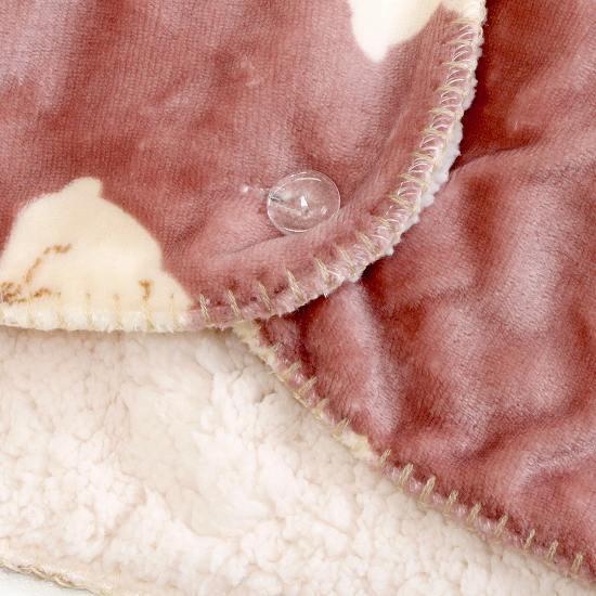 スワンネル3wayひざ掛け（ウサギ）ダークピンクの画像