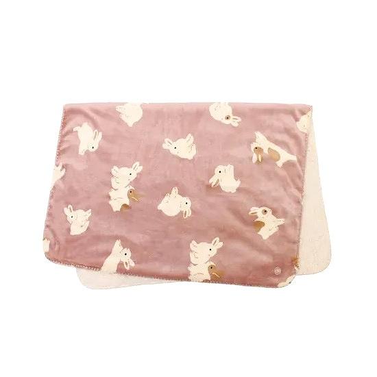 スワンネル3wayひざ掛け（ウサギ）ダークピンクの画像