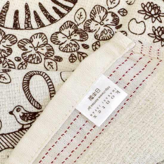 うすい　かるい　ながい　タオルてぬぐい（猫の庭）の画像