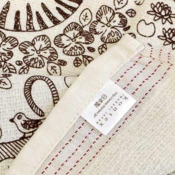 うすい　かるい　ながい　タオルてぬぐい（猫の庭）の画像