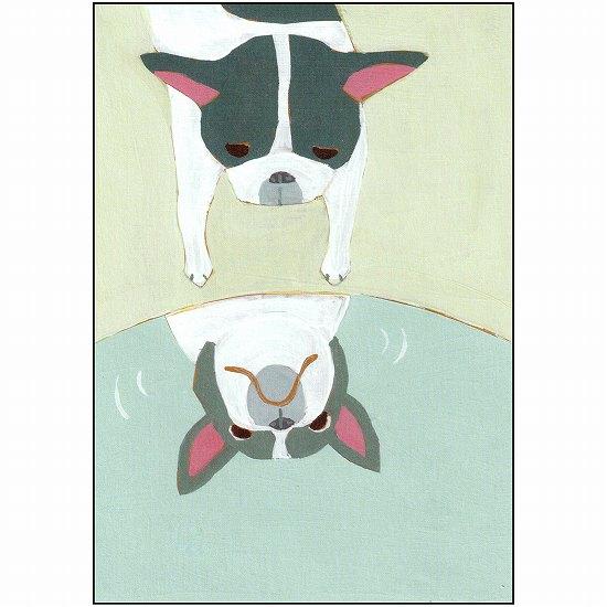 ひらいみも ポストカード（わんわん：水たまり）の画像