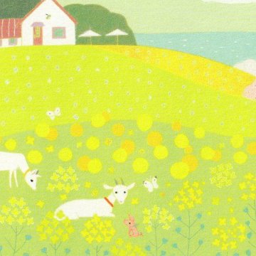 ひらいみも ポストカード（子ブタとヤギ）の画像