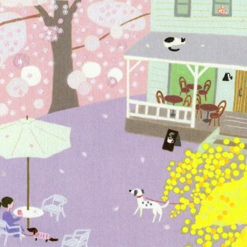ひらいみも ポストカード（子ブタと桜がある店）の画像