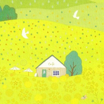 ひらいみも ポストカード（子ブタと菜の花カフェ）の画像