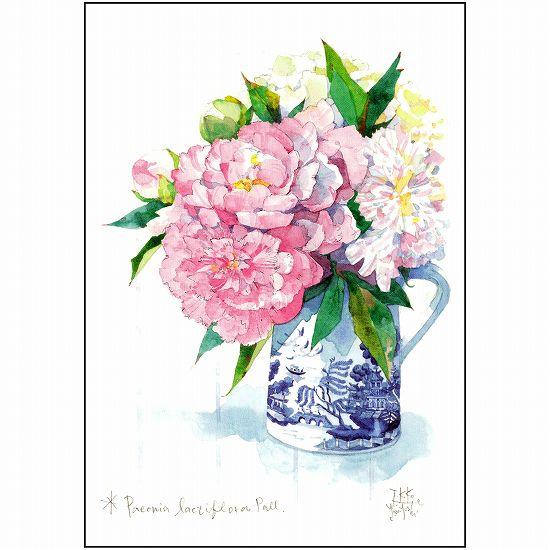 三好貴子 ポストカード（シャクヤク）の画像