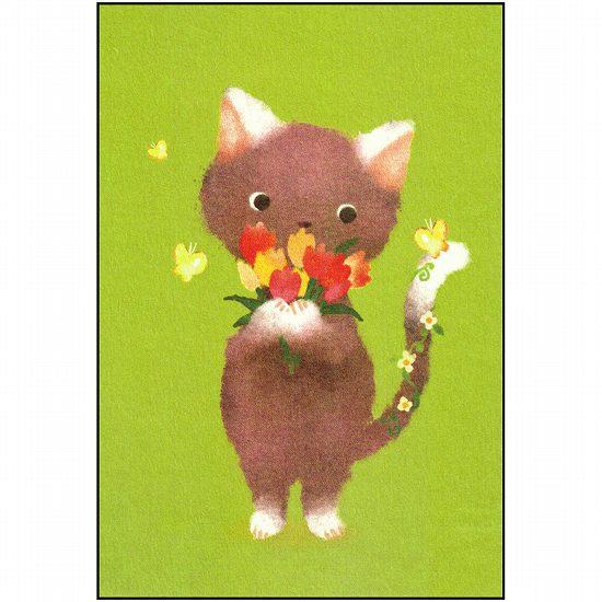 菜生　ポストカード（春とねこ）の画像