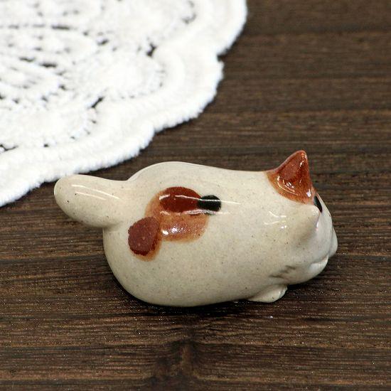 豆屋　箸置き（仔ねこ　ミケ　まるまり）の画像