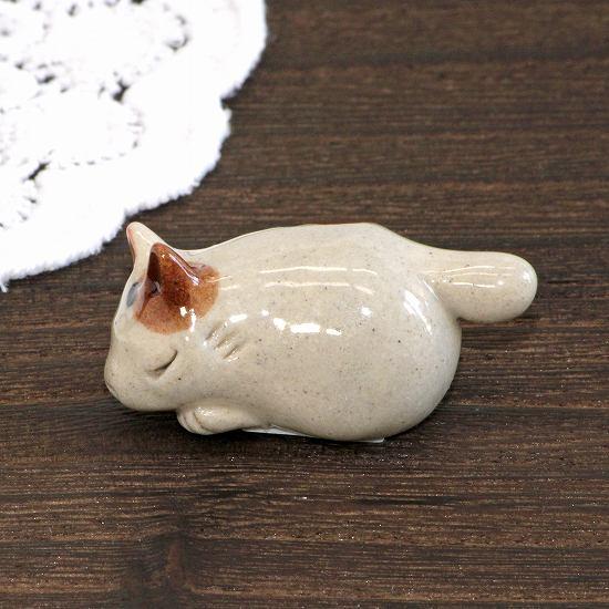 豆屋　箸置き（仔ねこ　ミケ　まるまり）の画像