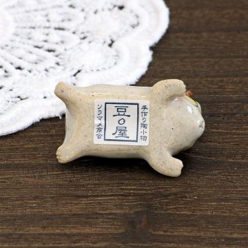 豆屋　箸置き（仔ねこ　ミケ　ふせ）の画像