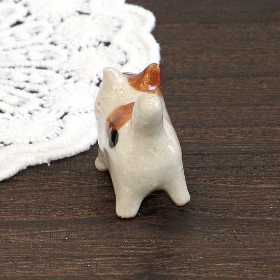 豆屋　箸置き（仔ねこ　ミケ　立ち）の画像