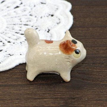 豆屋　箸置き（仔ねこ　ミケ　立ち）の画像