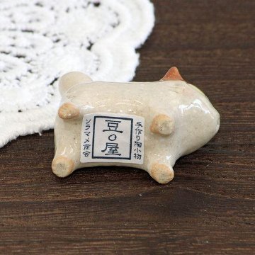 豆屋　箸置き（仔ねこ　ミケ　立ち）の画像