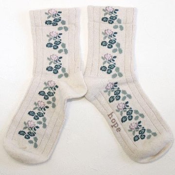 lucky motif　ソックス（三つ葉クローバー）の画像