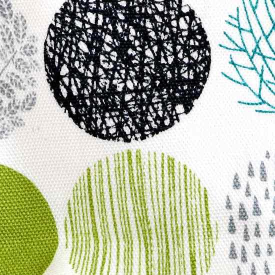 Laflor 舟形ポーチ　北欧風ドット　グリーンの画像