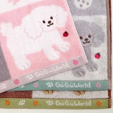 GuGu World タオルハンカチ（トイプードルと天道虫）の画像