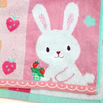 fu.re.ru ホイップクリーム　フェイスタオル（ウサギ）ピンクの画像