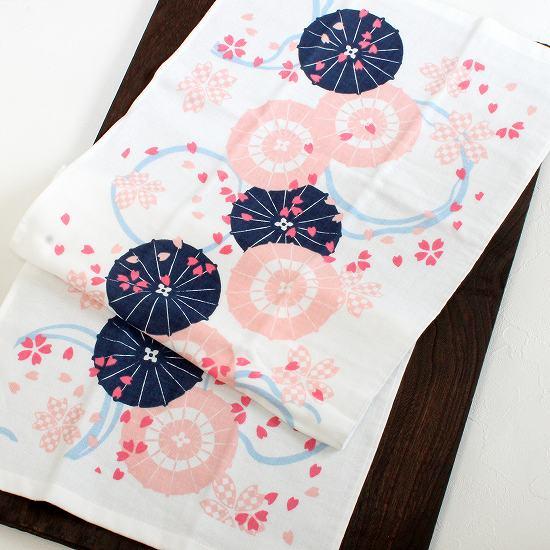 さいか　ガーゼたおる（桜と傘）の画像