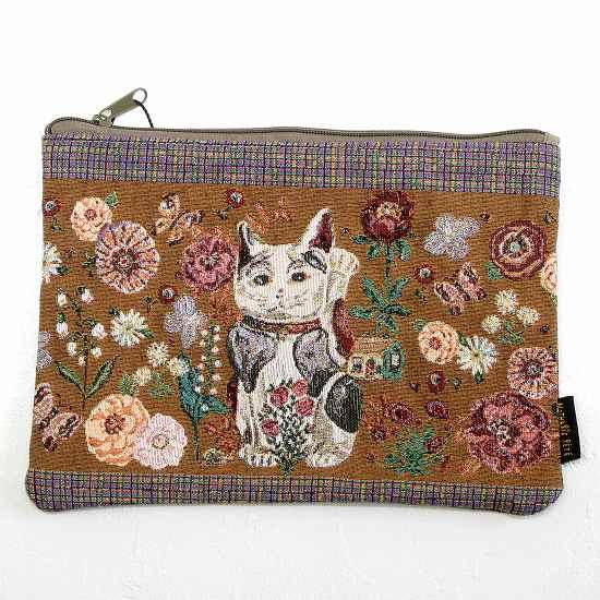 ナタリー・レテ　フラットポーチ（Lucky cat）の画像