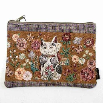 ナタリー・レテ　フラットポーチ（Lucky cat）の画像