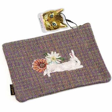 ナタリー・レテ　フラットポーチ（Lucky cat）の画像