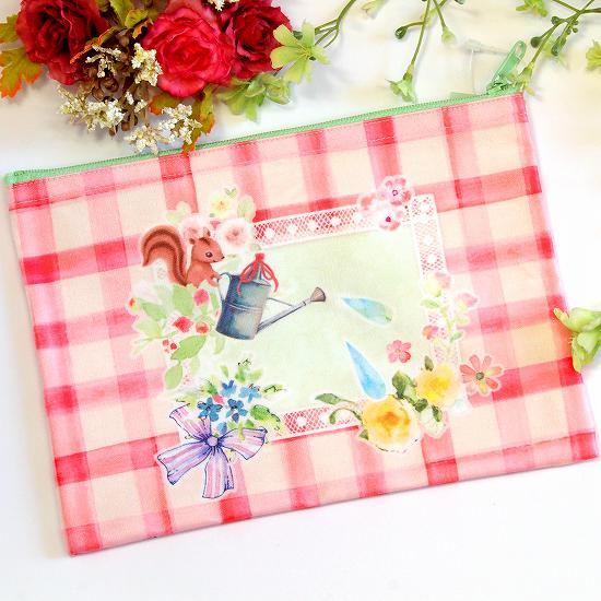 プティット・プぺ　ぺたんこポーチ（ソレイユと雨上がり）の画像