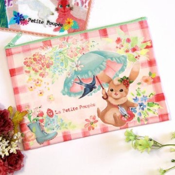 プティット・プぺ　ぺたんこポーチ（ソレイユと雨上がり）の画像