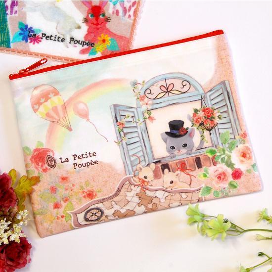 プティット・プぺ　ぺたんこポーチ（シャルルと夢の空）の画像