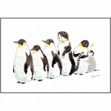 トコロコムギ ポストカード（ペンギン大集合）の画像