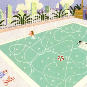 ひらいみも ポストカード（プール：飛び板）の画像