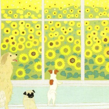 ひらいみも ポストカード（夏の窓：ひまわり）の画像