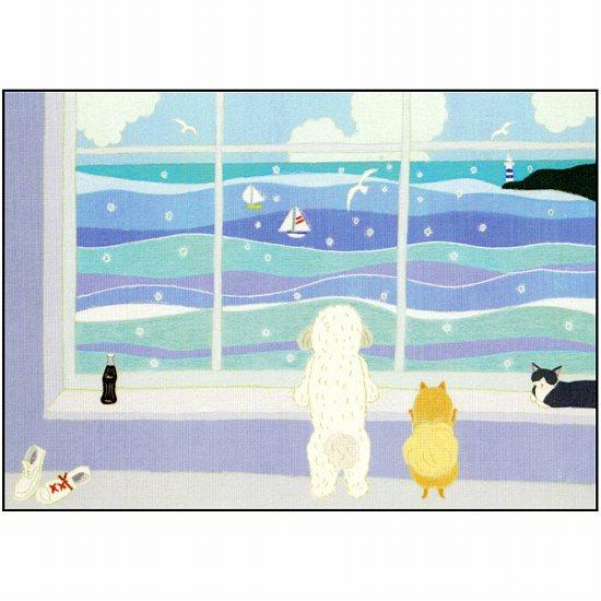 ひらいみも ポストカード（夏の窓：海）の画像