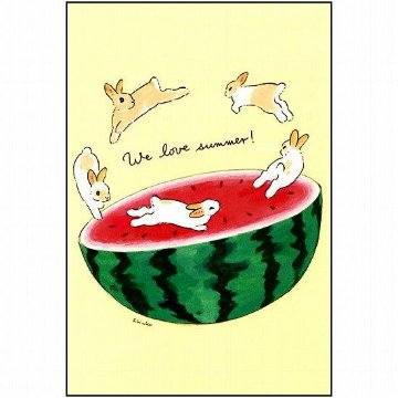 森山標子 ポストカード（夏が大好き！）「スイカ」の画像