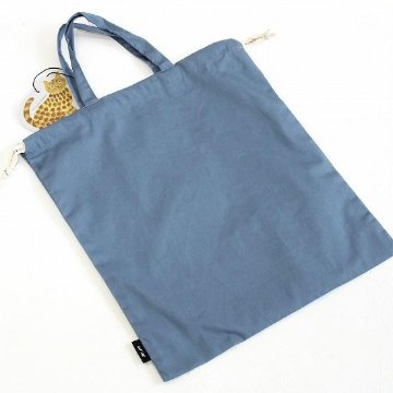 松尾ミユキ　刺繍巾着バッグL（Pepper）ブルーの画像