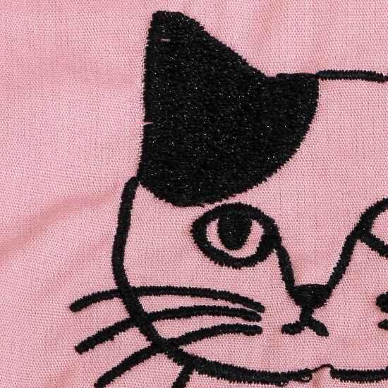松尾ミユキ　刺繍巾着バッグL（Pumpkin）ピンクの画像