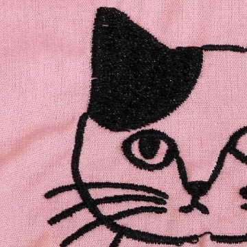 松尾ミユキ　刺繍巾着バッグL（Pumpkin）ピンクの画像