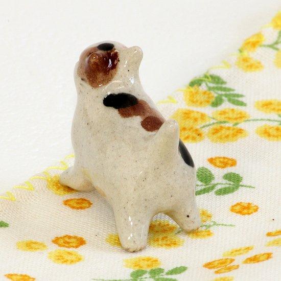 豆屋　箸置き（ねこ　歩き　ミケ濃茶）の画像
