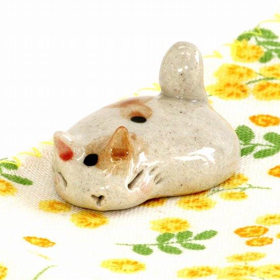 豆屋　箸置き（平たい動物　ねこ　ミケ）の画像