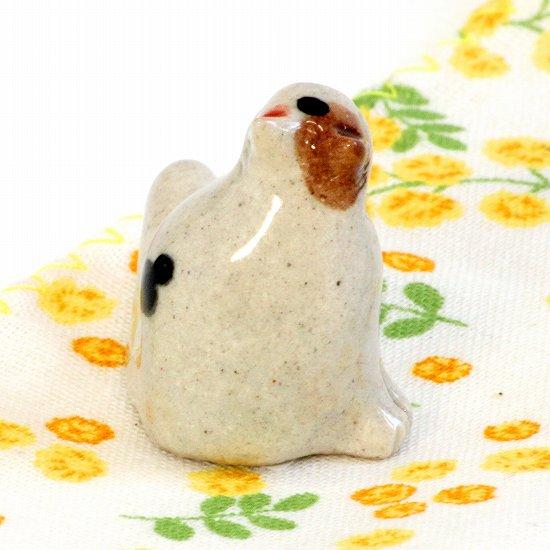 豆屋　箸置き（ねこ　おすわり　ミケ濃茶）の画像