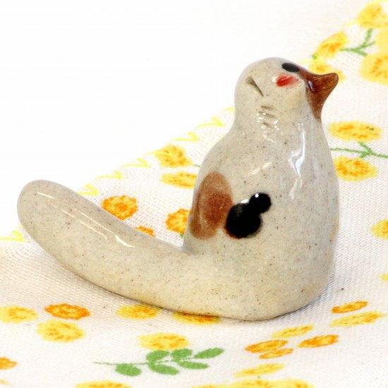 豆屋　箸置き（ねこ　おすわり　ミケ濃茶）の画像