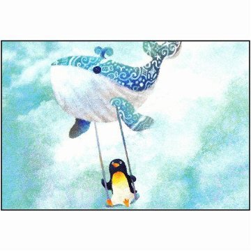 菜生　ポストカード（クジラのブランコ気球）の画像