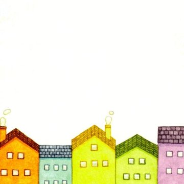 ちっぷ ポストカード（カラフルストリート）の画像