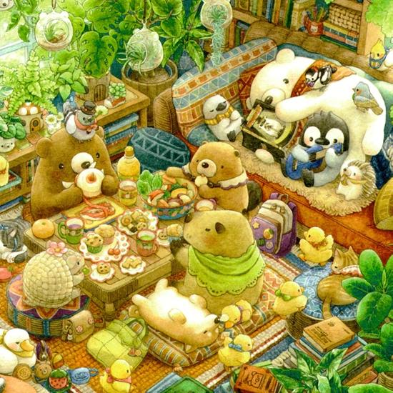 ちっぷ ポストカード（仲良しフレンズ）の画像