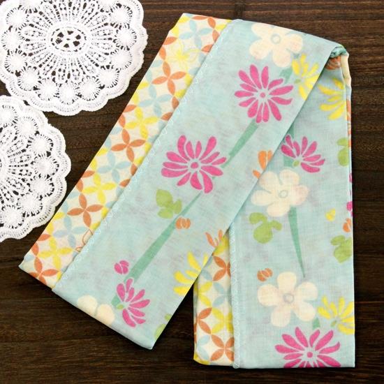 京都くろちく　両面ガーゼてぬぐい（秋明菊）の画像