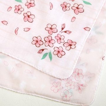 京都くろちく　両面ガーゼてぬぐい（桜香）の画像