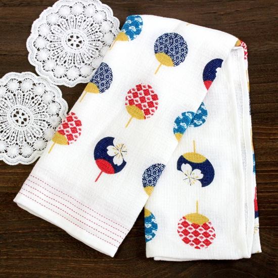 うすい　かるい　ながい　タオルてぬぐい（小紋うちわ）の画像